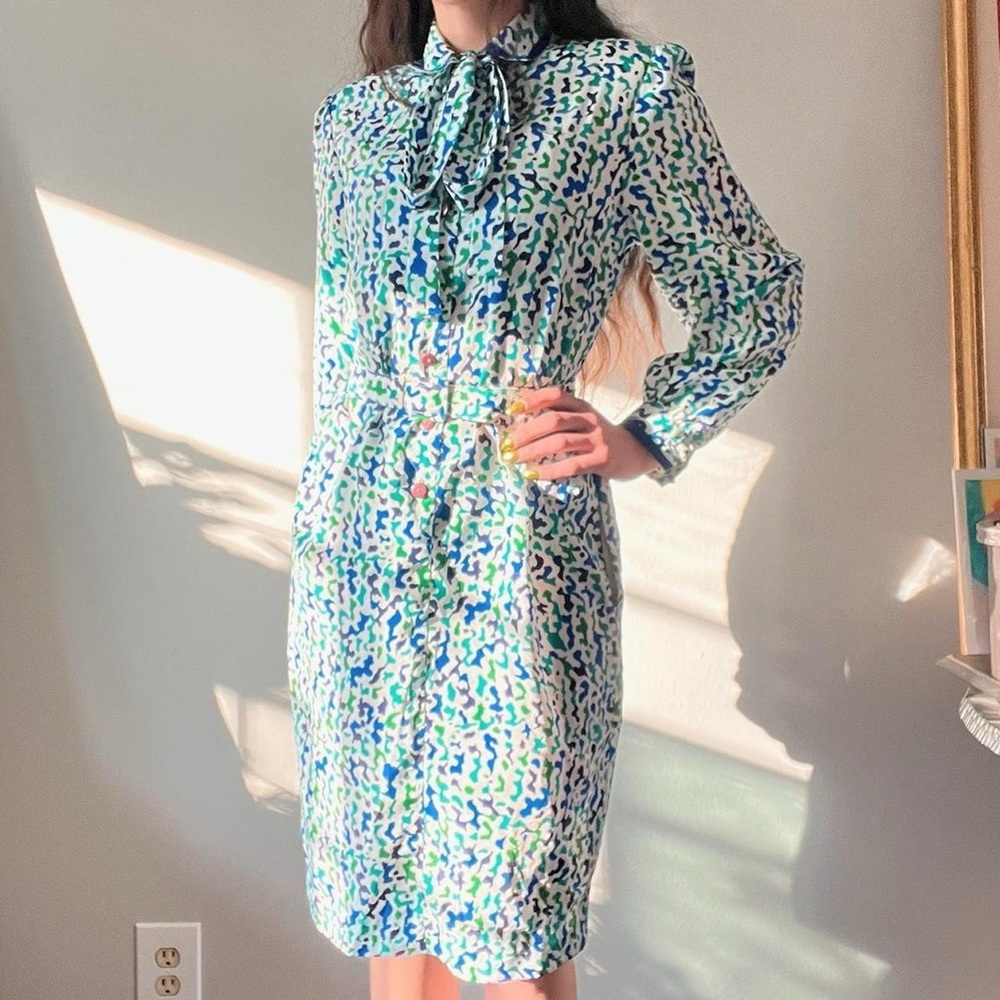 Vintage Colorful Patterned Dress